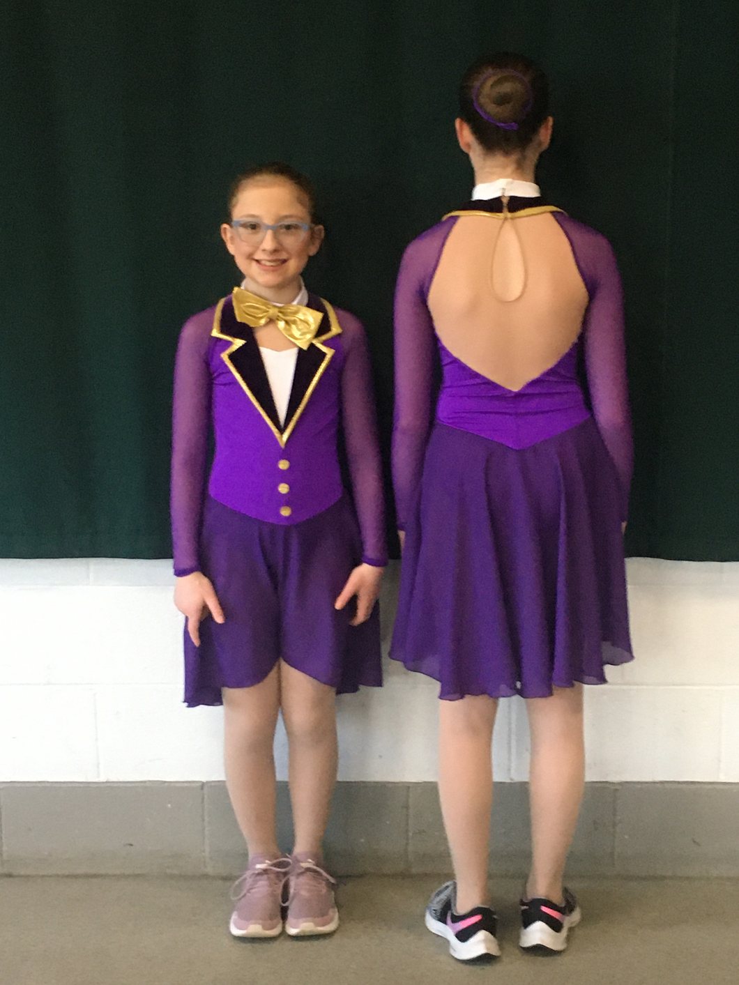 Purple and gold tux Willie Wonka dress