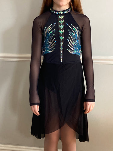 Black and turquoise dress